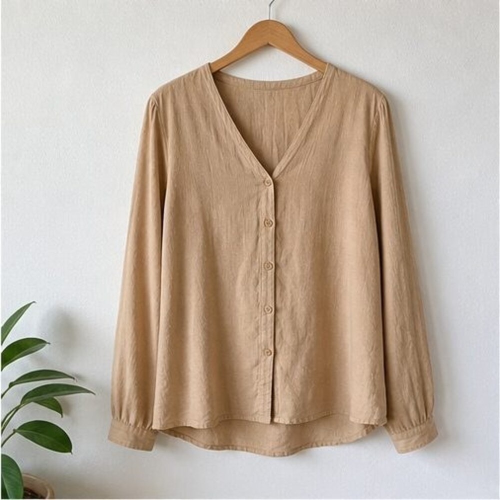 Camel Lace Trim Top
